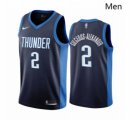 Oklahoma City Thunder 2 Shai Gilgeous Alexander Navy NBA Swingman 2020-21 Earned Edition Jersey
