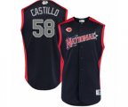 Cincinnati Reds #58 Luis Castillo Authentic Navy Blue National League 2019 Baseball All-Star Jersey