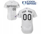 Colorado Rockies Customized Replica White Home Cool Base Baseball Jersey