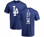 Los Angeles Dodgers #33 Mark Lowe Royal Blue Backer T-Shirt