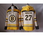 Boston Bruins #27 Dougie Hamilton Cream Sawyer Hooded Sweatshirt Stitched NHL Jersey