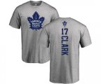 Toronto Maple Leafs #17 Wendel Clark Ash Backer T-Shirt