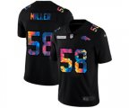 Denver Broncos #58 Von Miller Multi-Color Black 2020 NFL Crucial Catch Vapor Untouchable Limited Jersey