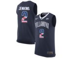 2016 US Flag Fashion 2017 Villanova Wildcats Kris Jenkins #2 College Basketball Jersey - Navy Blue