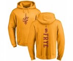Cleveland Cavaliers #9 Channing Frye Gold One Color Backer Pullover Hoodie