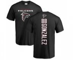 Atlanta Falcons #88 Tony Gonzalez Black Backer T-Shirt