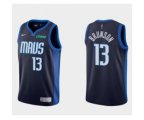 Dallas Mavericks #13 Jalen Brunson Navy Stitched Basketball Jersey