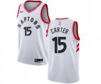 Toronto Raptors #15 Vince Carter Swingman White NBA Jersey - Association Edition