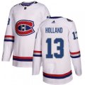 Montreal Canadiens #13 Peter Holland Authentic White 2017 100 Classic NHL Jersey
