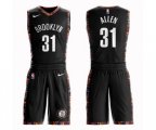 Brooklyn Nets #31 Jarrett Allen Authentic Black Basketball Suit Jersey - City Edition