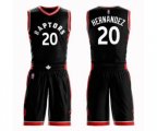 Toronto Raptors #20 Dewan Hernandez Swingman Black Basketball Suit Jersey Statement Edition