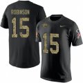 Jacksonville Jaguars #15 Allen Robinson Black Camo Salute to Service T-Shirt