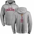 Cleveland Cavaliers #3 George Hill Ash Backer Pullover Hoodie