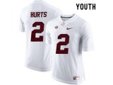 2016 Youth Alabama Crimson Tide Jalen Hurts #2 College Football Limited Jerseys - White