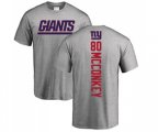 New York Giants #80 Phil McConkey Ash Backer T-Shirt