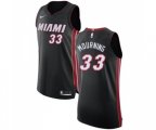 Miami Heat #33 Alonzo Mourning Authentic Black Road Basketball Jersey - Icon Edition