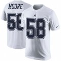 Dallas Cowboys #58 Damontre Moore White Rush Pride Name & Number T-Shirt