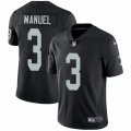 Oakland Raiders #3 E. J. Manuel Black Team Color Vapor Untouchable Limited Player NFL Jersey