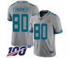 Jacksonville Jaguars #80 James O'Shaughnessy Silver Inverted Legend Limited 100th Season Football Jersey