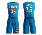 Oklahoma City Thunder #35 Kevin Durant Swingman Turquoise Basketball Suit Jersey - City Edition