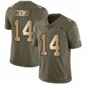 New England Patriots #14 Brandin Cooks Limited Olive Gold 2017 Salute to Service NFL Jersey