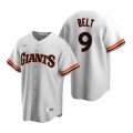 Nike San Francisco Giants #9 Brandon Belt White Cooperstown Collection Home Stitched Baseball Jersey