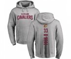 Cleveland Cavaliers #33 Shaquille O'Neal Ash Backer Pullover Hoodie