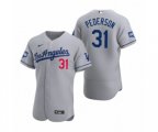 Los Angeles Dodgers Joc Pederson Gray 2020 World Series Champions Road Authentic Jersey
