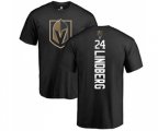 Vegas Golden Knights #24 Oscar Lindberg Black Backer T-Shirt