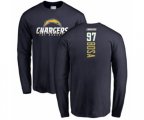 Los Angeles Chargers #97 Joey Bosa Navy Blue Backer Long Sleeve T-Shirt