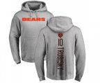 Chicago Bears #10 Mitchell Trubisky Ash Backer Pullover Hoodie