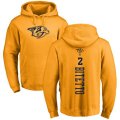 Nashville Predators #2 Anthony Bitetto Gold One Color Backer Pullover Hoodie
