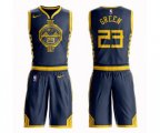 Golden State Warriors #23 Draymond Green Authentic Navy Blue Basketball Suit Jersey - City Edition