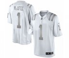Indianapolis Colts #1 Pat McAfee Limited White Platinum Football Jersey