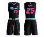 Miami Heat #25 Kendrick Nunn Authentic Black Basketball Suit Jersey - City Edition