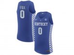 2017 Men's Kentucky Wildcats De'Aaron Fox #0 College Basketball Elite Jersey - Royal Blue