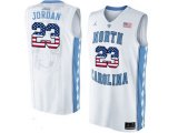 2016 US Flag Fashion 2016 Men's North Carolina Tar Heels Michael Jordan #23 College Basketball Jersey - White
