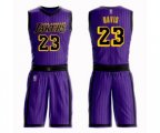 Los Angeles Lakers #23 Anthony Davis Authentic Purple Basketball Suit Jersey - City Edition