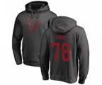 Houston Texans #78 Laremy Tunsil Ash One Color Pullover Hoodie