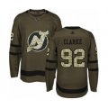 New Jersey Devils #92 Graeme Clarke Authentic Green Salute to Service Hockey Jersey