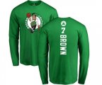 Boston Celtics #7 Jaylen Brown Kelly Green Backer Long Sleeve T-Shirt