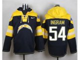 Los Angeles Chargers #54 Melvin Ingram Navy Blue Player Pullover Hoodie