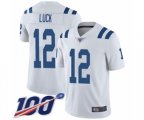 Indianapolis Colts #12 Andrew Luck White Vapor Untouchable Limited Player 100th Season NFL Jersey