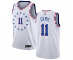 Philadelphia 76ers #11 James Ennis White Swingman Jersey - Earned Edition