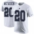 Dallas Cowboys #20 Darren McFadden White Rush Pride Name & Number T-Shirt