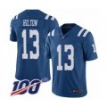 Indianapolis Colts #13 T.Y. Hilton Limited Royal Blue Rush Vapor Untouchable 100th Season Football Jersey