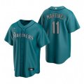 Nike Seattle Mariners #11 Edgar Martinez Aqua Alternate Stitched Baseball Jersey