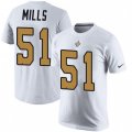 New Orleans Saints #51 Sam Mills White Rush Pride Name & Number T-Shirt