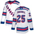 New York Rangers #25 Adam Cracknell Authentic White Away NHL Jersey