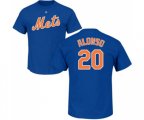 New York Mets #20 Pete Alonso Royal Blue Name & Number T-Shirt